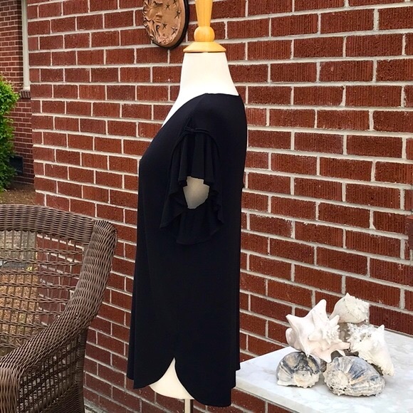 Max Studio Flutter Split Sleeve Top - Picture 3 of 8